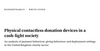 Physical Contactless Donation Devices in a Cashless Society
